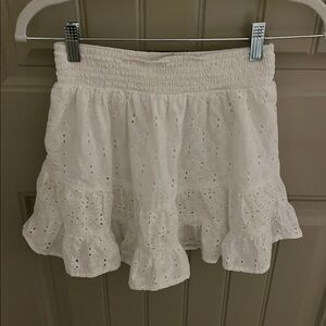 american eagle size xs white ruffle skort